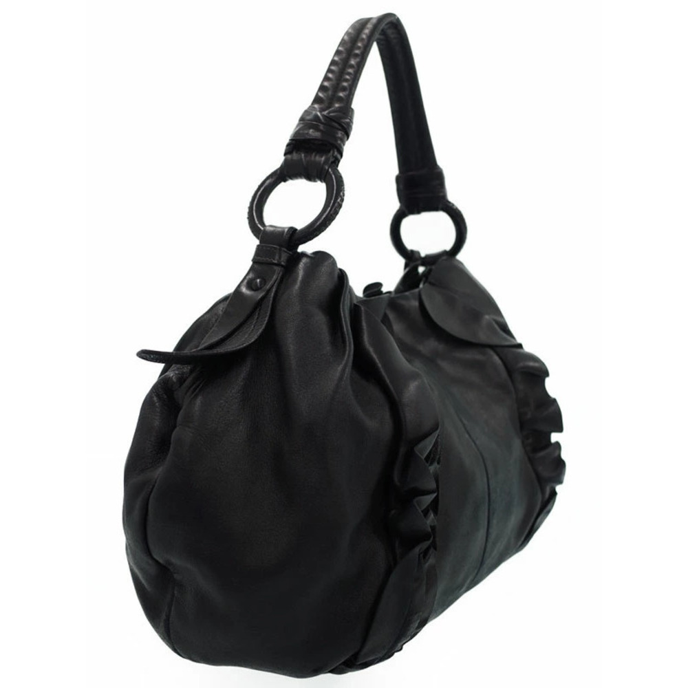 Prada Frill One Shoulder Hobo Bag Shoulder - Picture 2 of 9